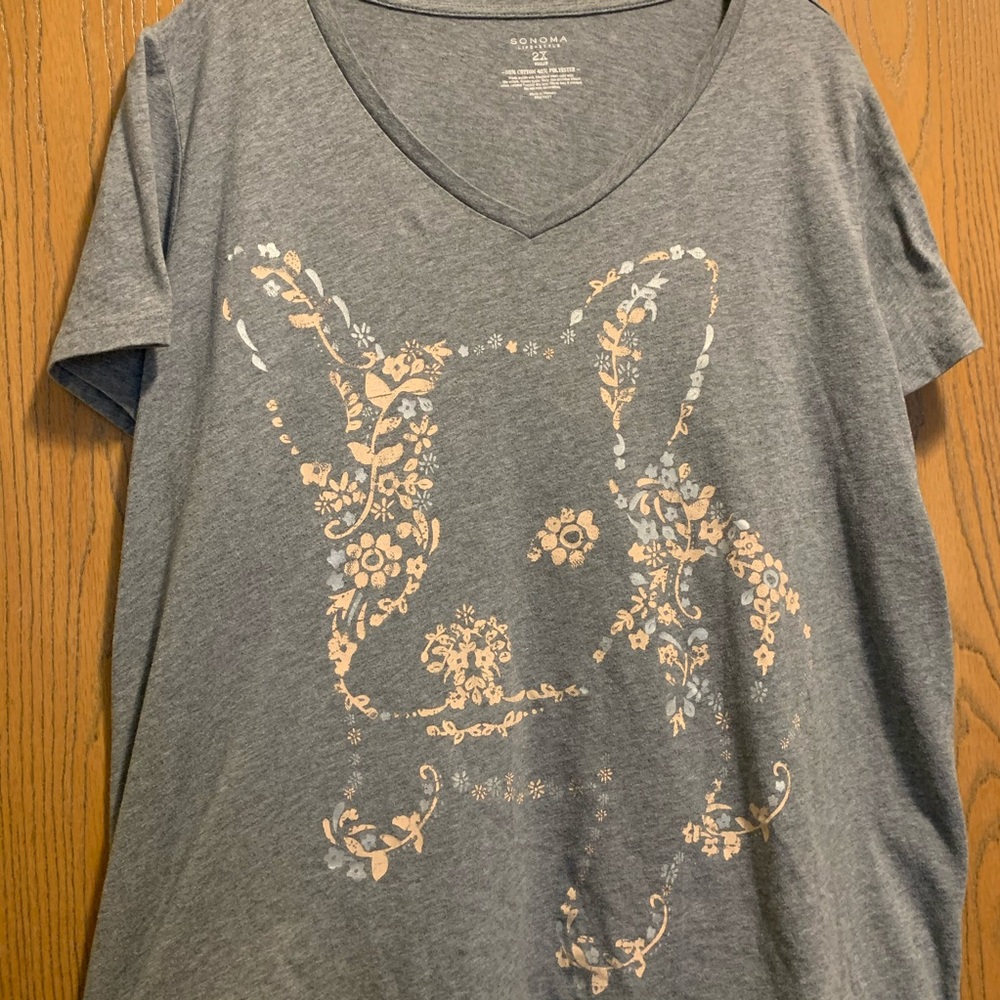 Adorable Flower Pup Graphic Tee